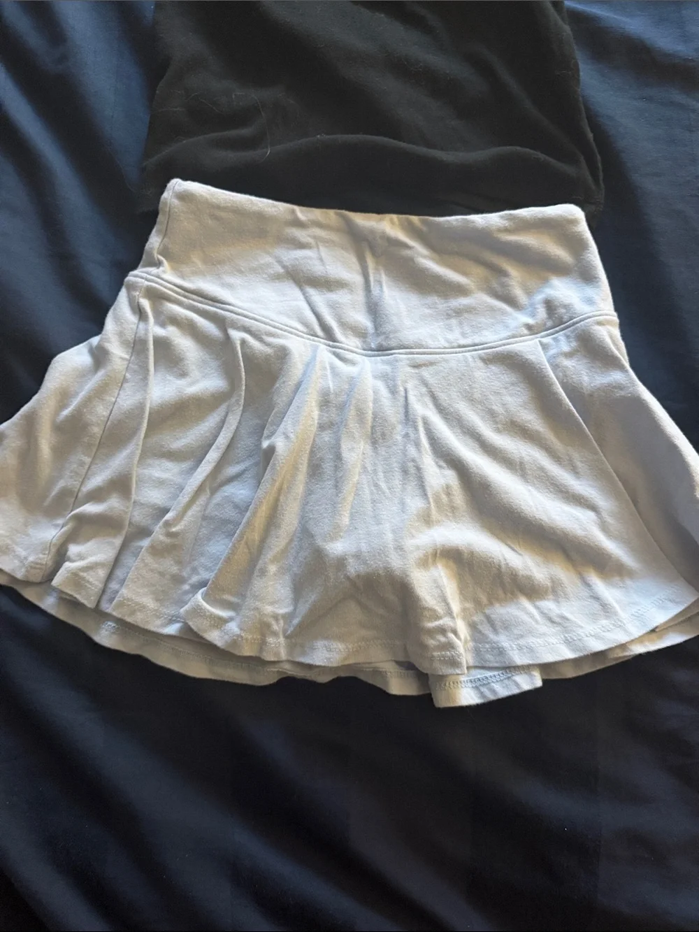 Old Navy Cream Flared Skater Mini Skirt
